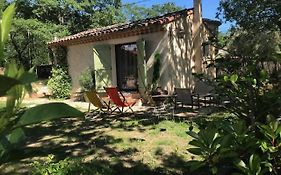 Petit mas provencal 3 pers 1 piece 30 m2 tout confort lisiere foret jardin Jacuzzi Piscine