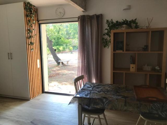Petit mas provencal 3 pers 1 piece 30 m2 tout confort lisiere foret jardin Jacuzzi Piscine Saint-Paul-en-Forêt Extérieur photo